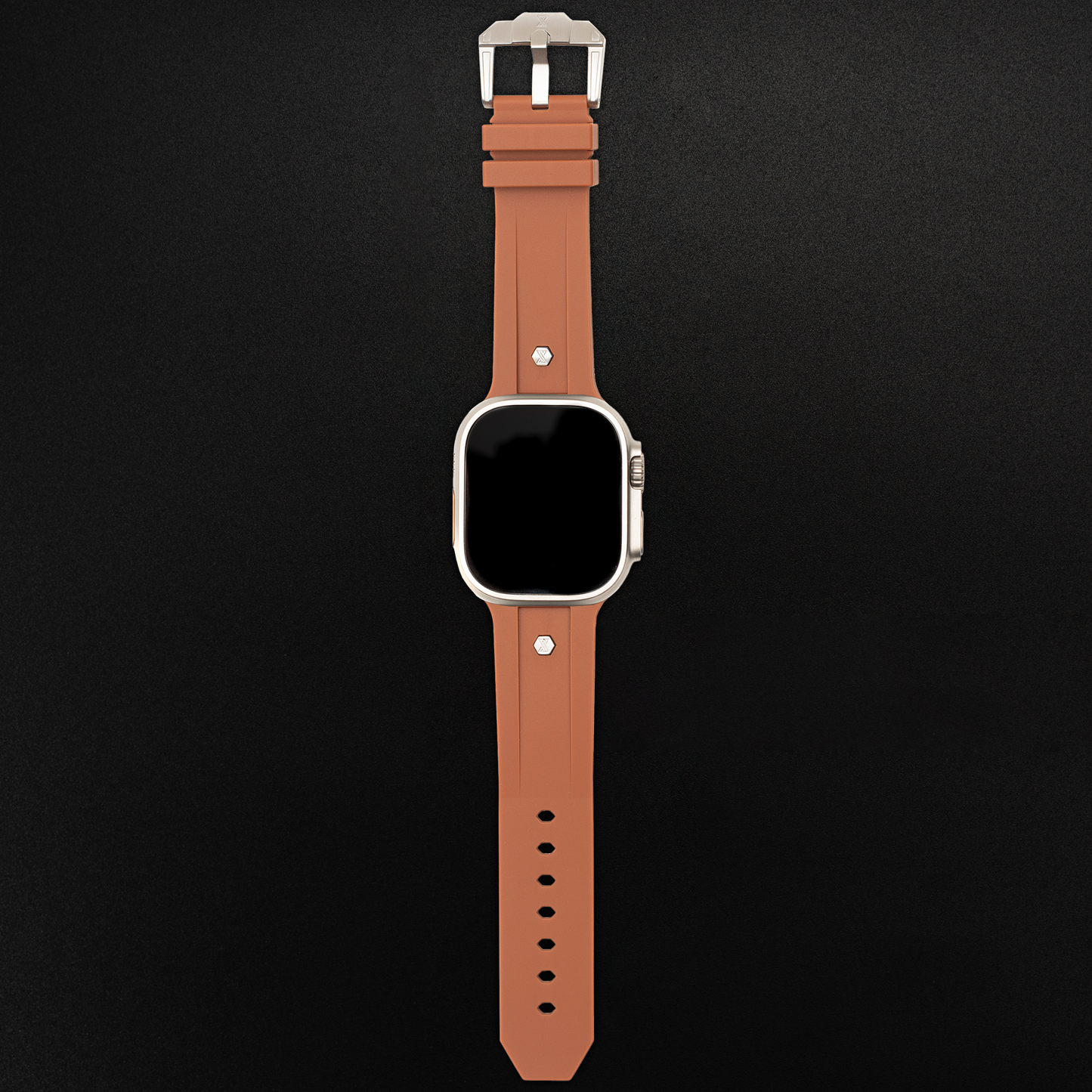 The Legacy for Apple Watch - Camel: Brushed Buckle and Rivets