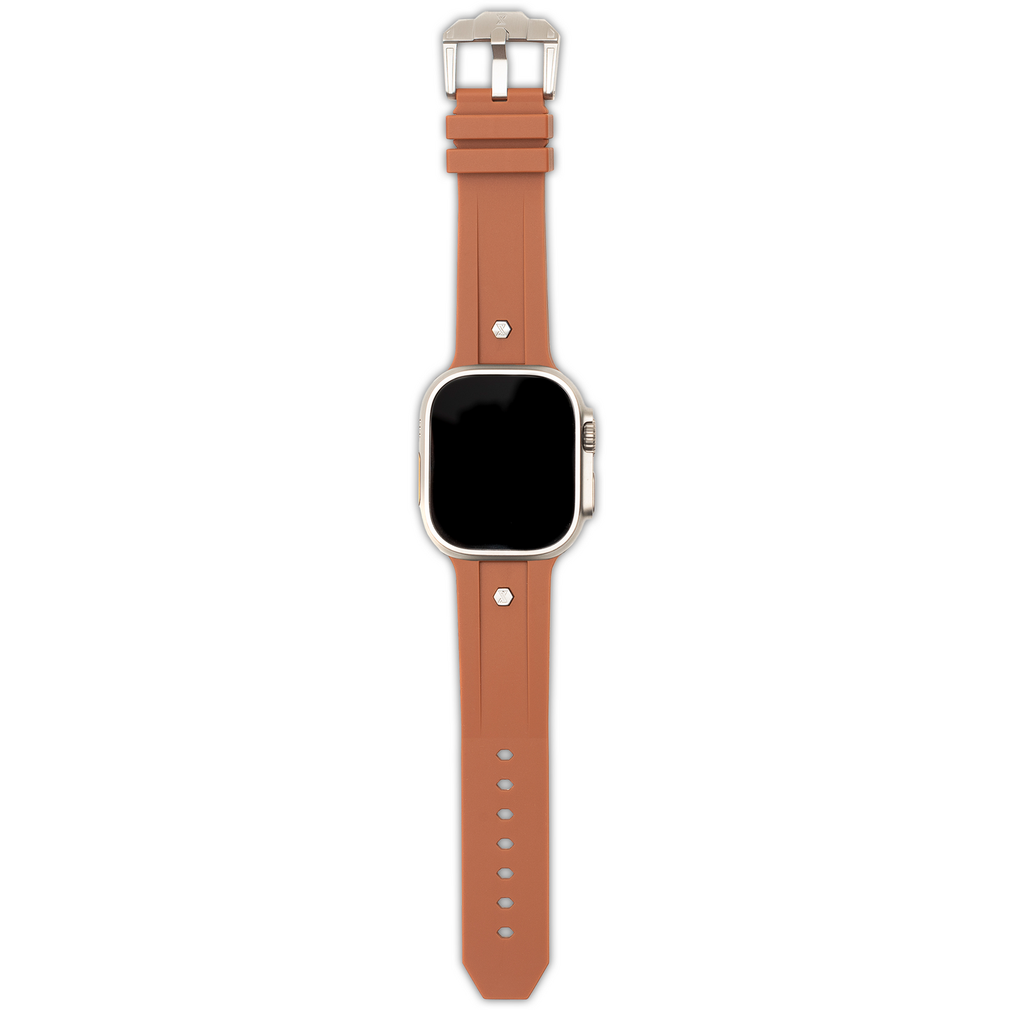 The Legacy for Apple Watch - Camel: Brushed Buckle and Rivets