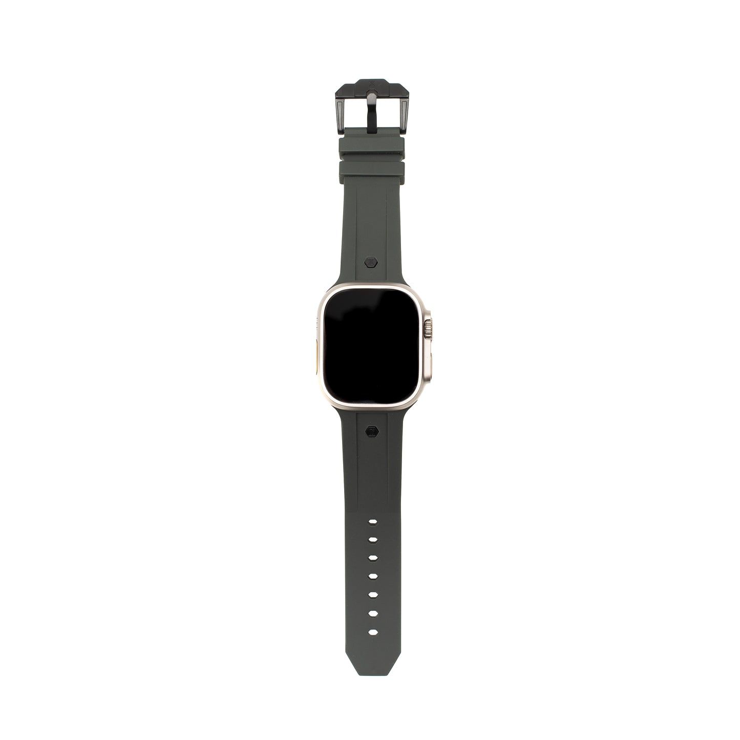 The Legacy for Apple Watch - Stealth: Black Buckle and Rivets