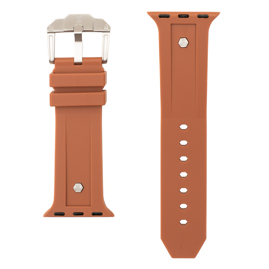 The Legacy for Apple Watch - Camel: Brushed Buckle and Rivets