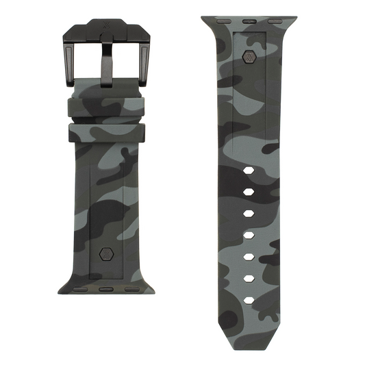 The Legacy for Apple Watch - Urban Camo (Limited Edition): Black Buckle and Rivets