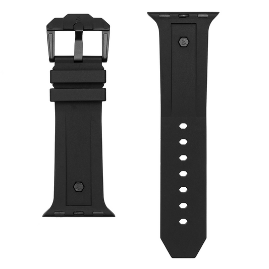 The Legacy for Apple Watch - Jet: Black Buckle and Rivets