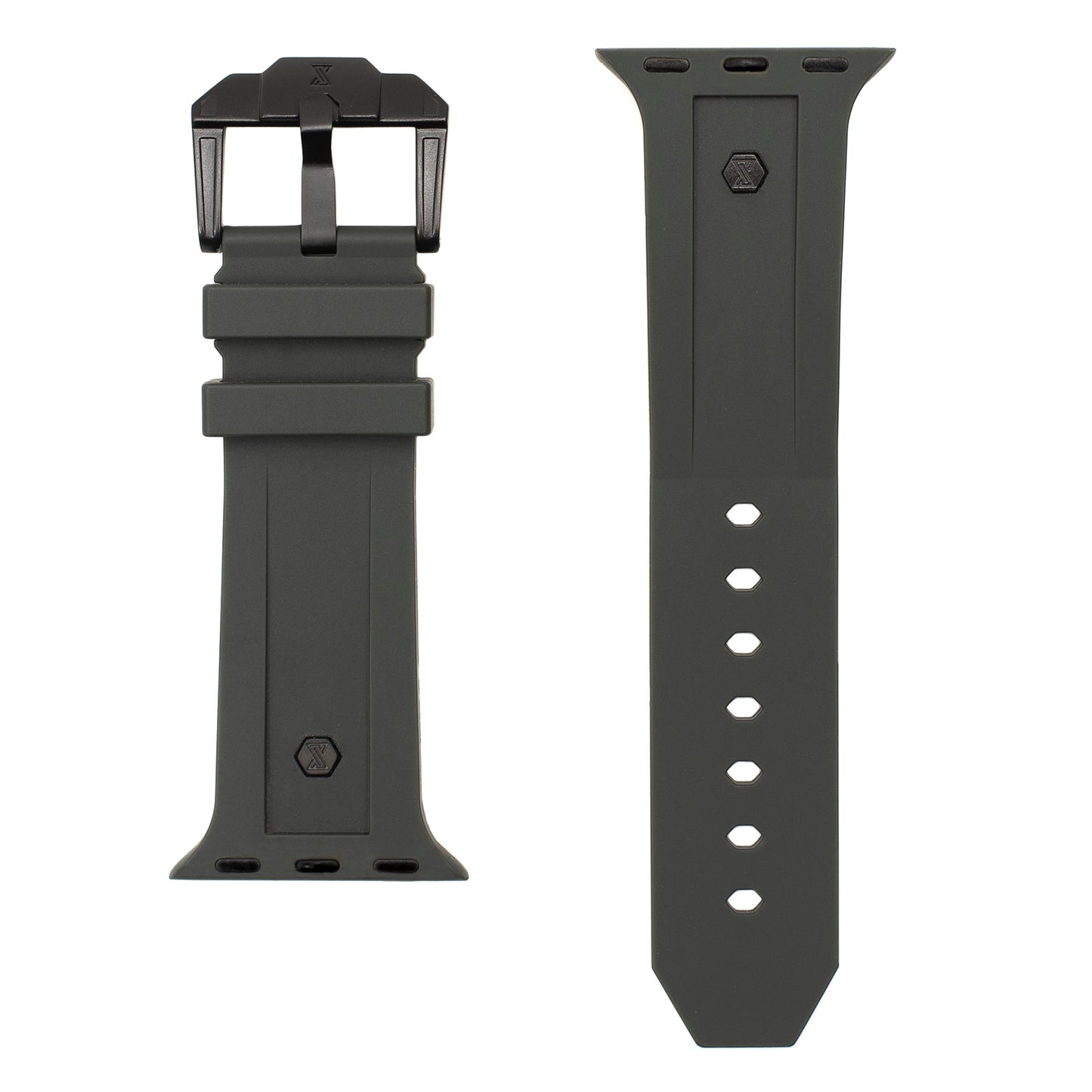 The Legacy for Apple Watch - Stealth: Black Buckle and Rivets